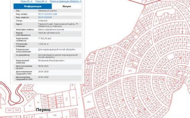 Публичная кадастровая карта краснокамского района